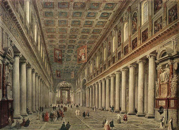Giovanni Paolo Pannini Interior of the Santa Maria Maggiore in Rome china oil painting image